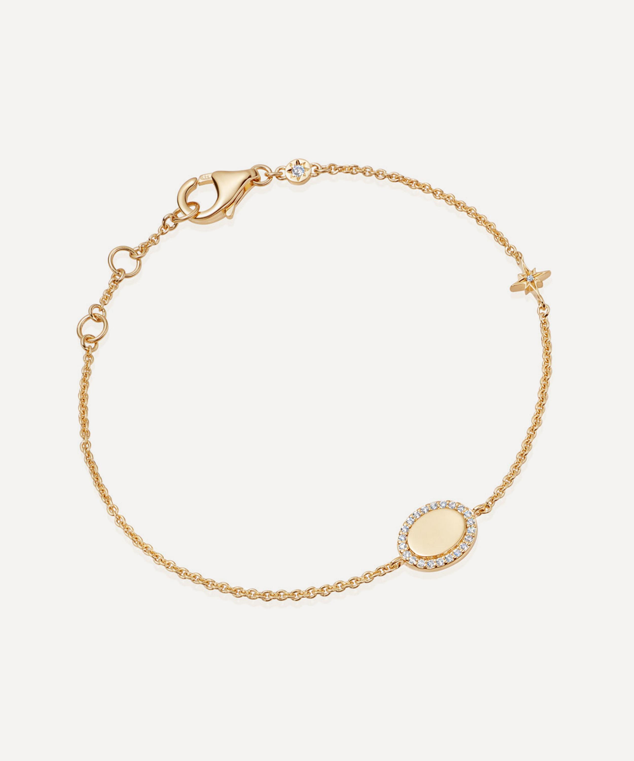 Astley Clarke - 18ct Gold-Plated Vermeil Silver Pave Disc and Tiny Star Bracelet image number 0