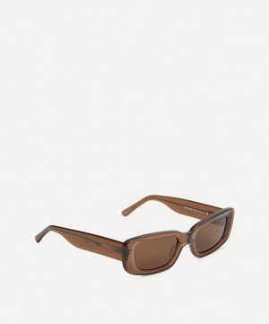 DMY BY DMY - Preston Rectangular Transparent Brown Sunglasses image number 2