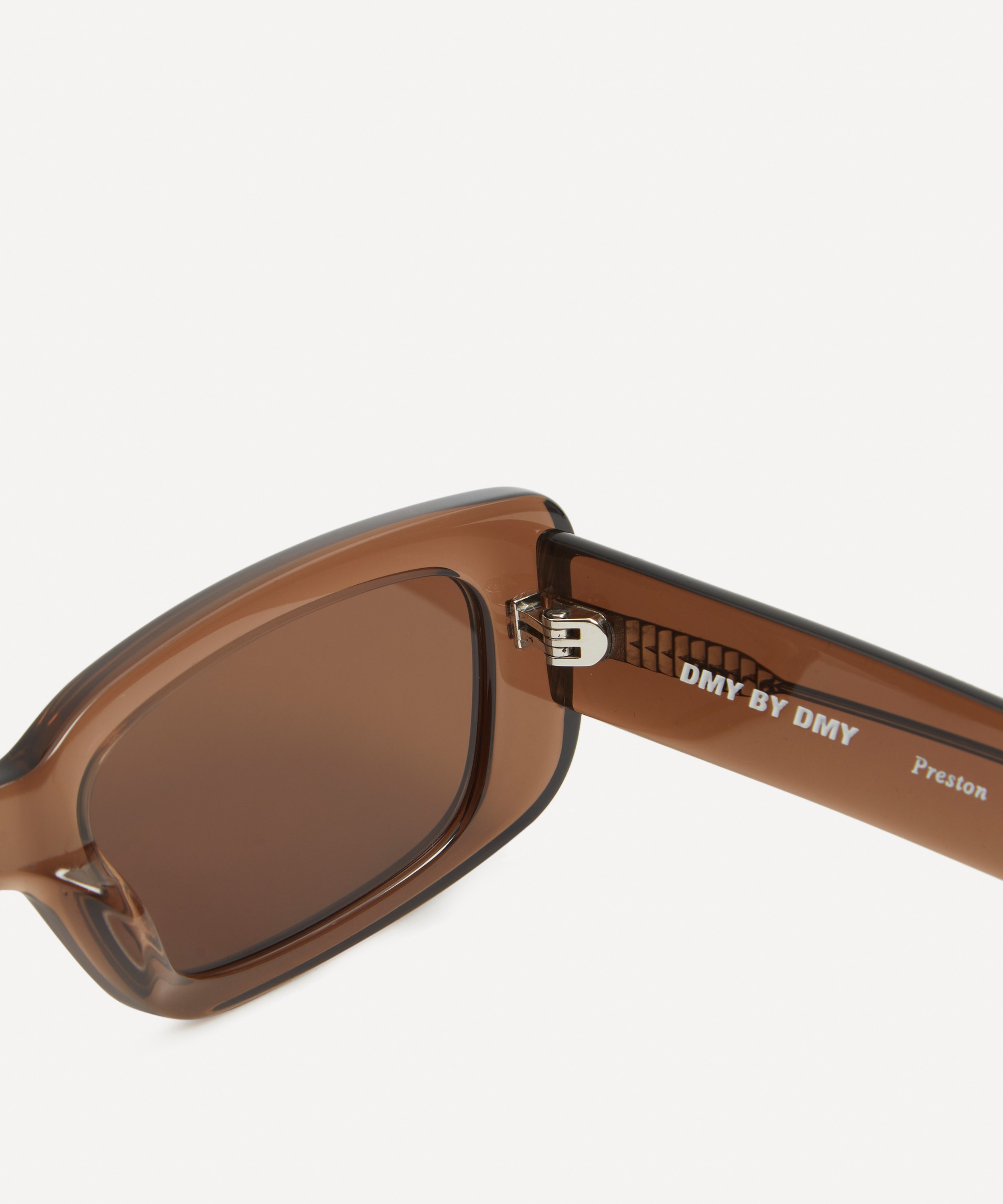 DMY BY DMY - Preston Rectangular Transparent Brown Sunglasses image number 3