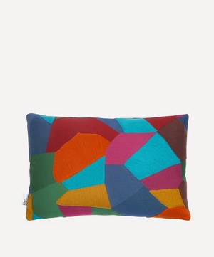 Futurliberty Embroidery And Duncombe Linen Cushion