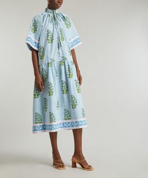 SZ Blockprints - Cornflower-Blue Yuva Dress image number 2