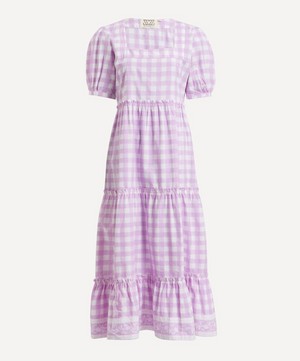 SZ Blockprints - Purple Gingham Divya Dress image number 0