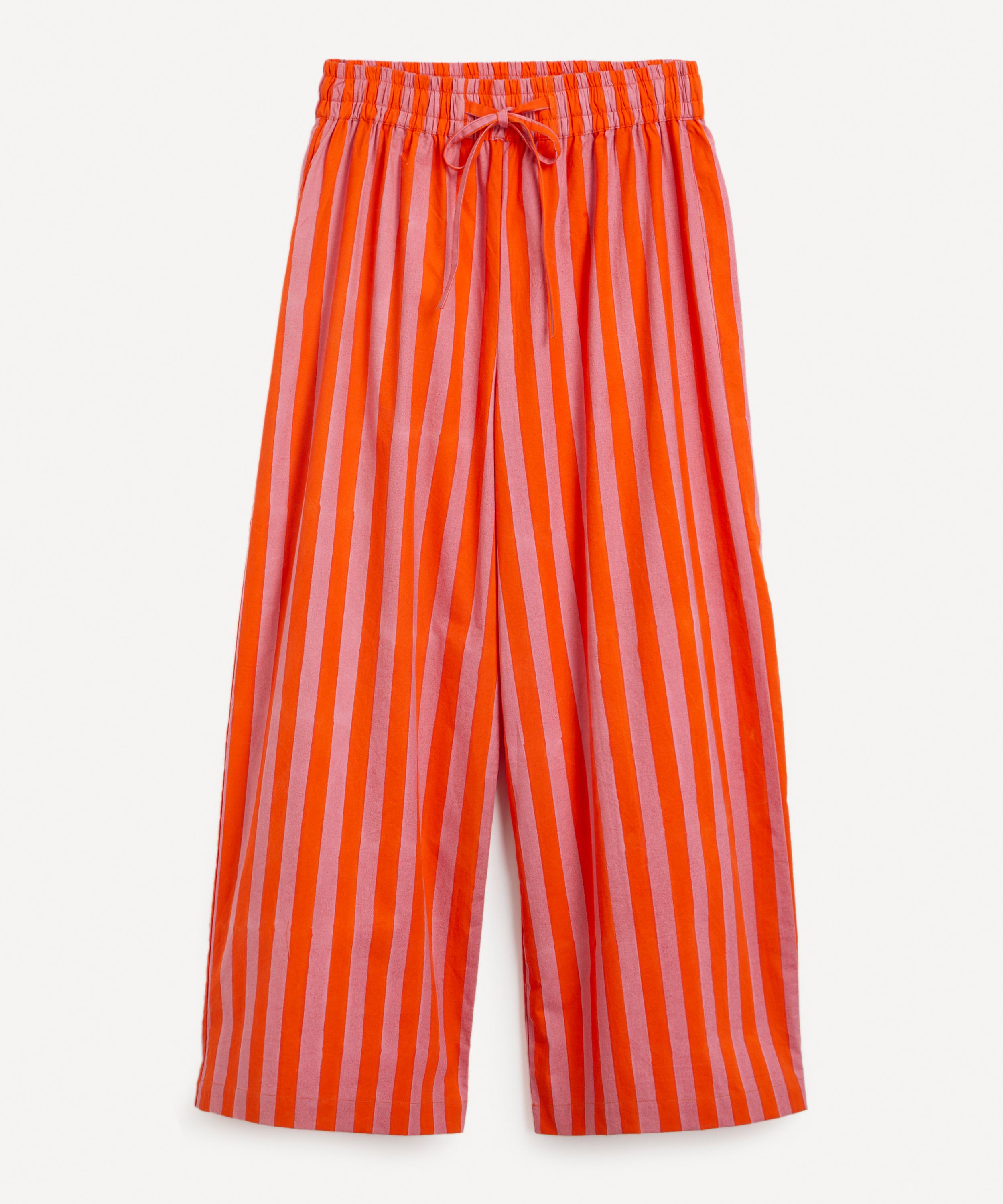 Drawstring Pants in Soft Rose & Tangerine