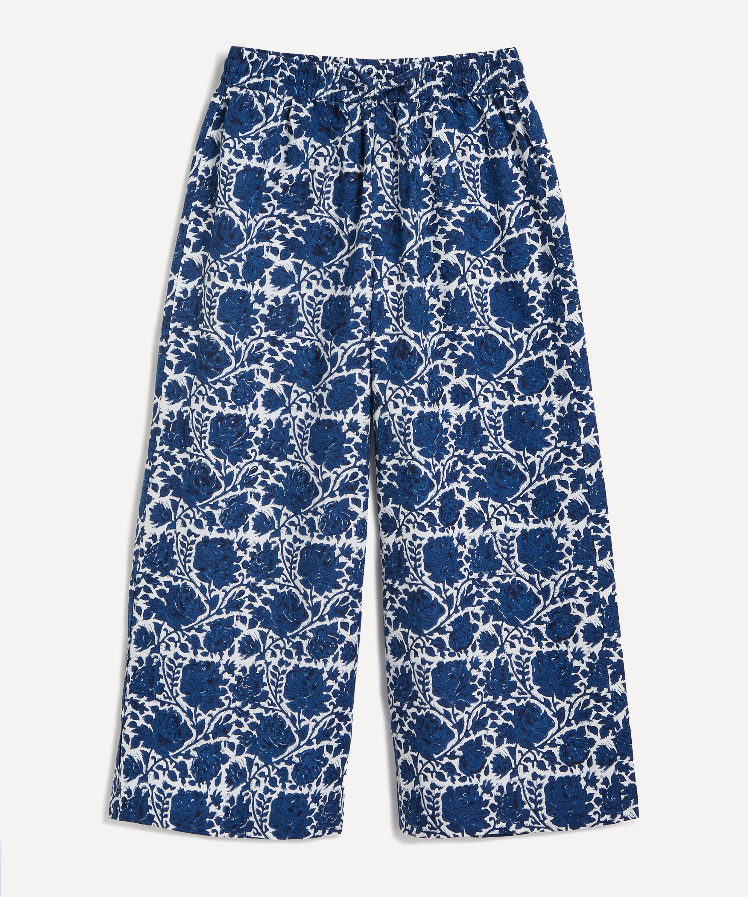 SZ Blockprints - Indigo Rose Drawstring Trousers image number 0