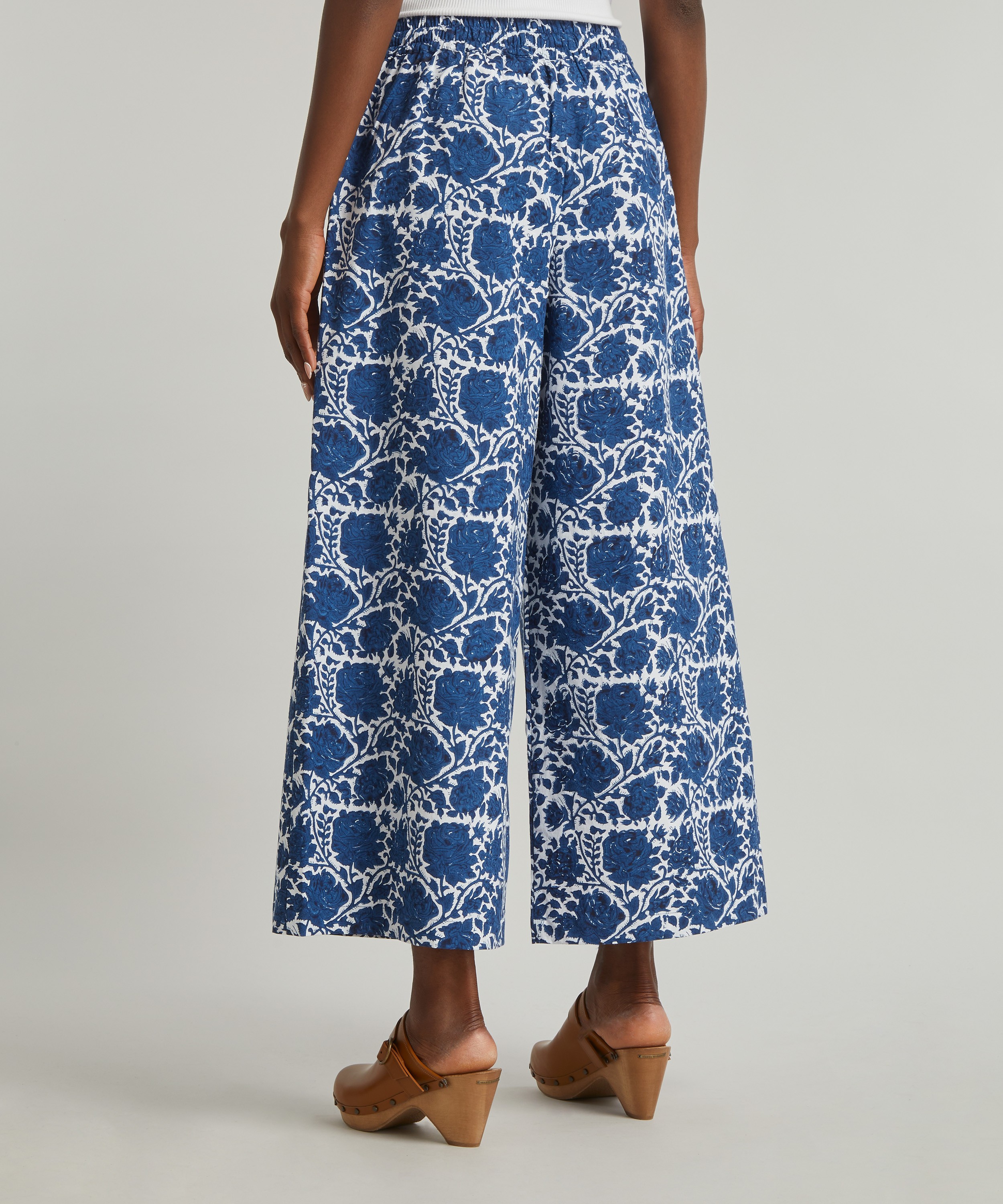 SZ Blockprints - Indigo Rose Drawstring Trousers image number 3