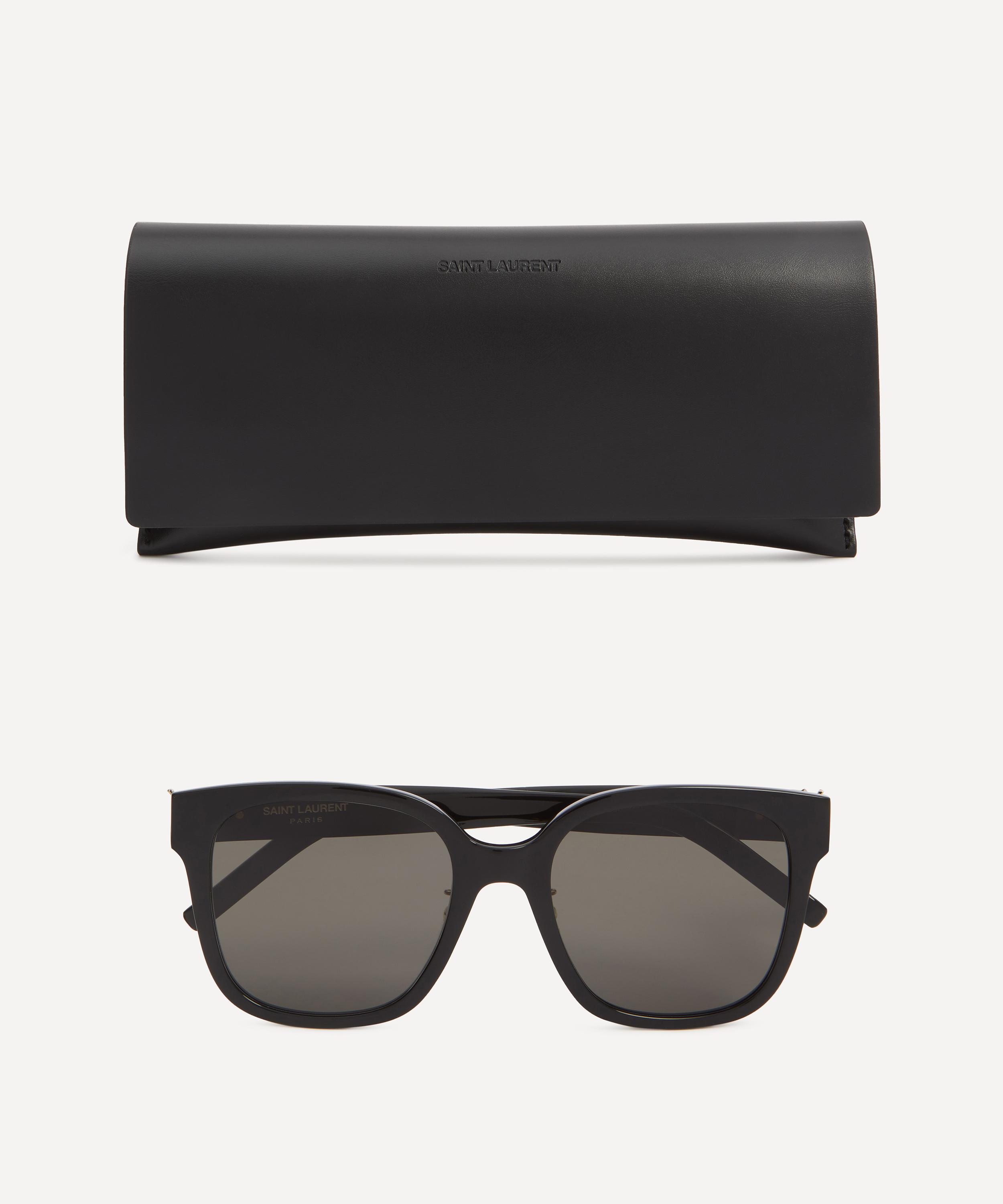 Saint Laurent - Square Acetate Logo Sunglasses image number 4