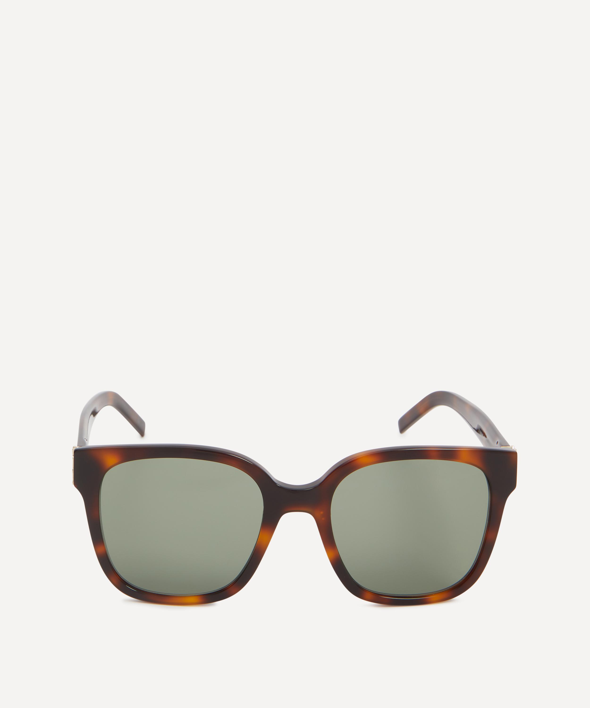 Saint Laurent - Square Acetate Havana Logo Sunglasses image number 0