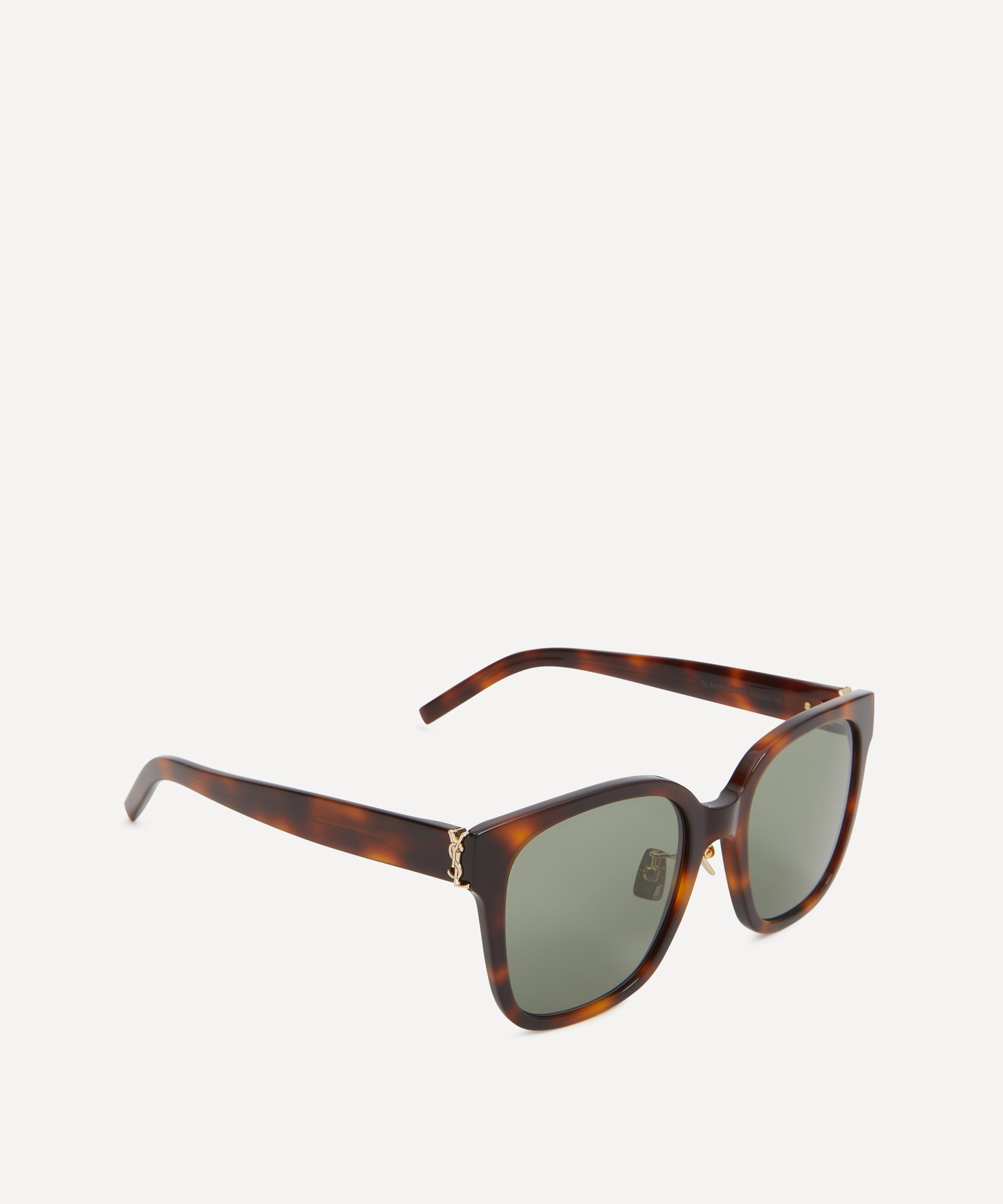 Saint Laurent - Square Acetate Havana Logo Sunglasses image number 2