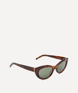 Saint Laurent - Classic Cat-Eye Acetate Havana Sunglasses image number 2