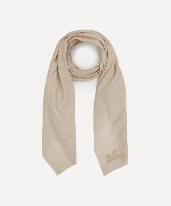 MaxMara - Didone Embroidered Silk-Blend Scarf image number null