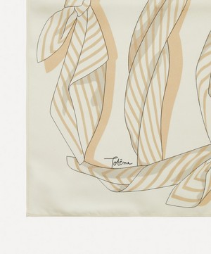 Toteme - Knotted Monogram Silk Scarf image number 2