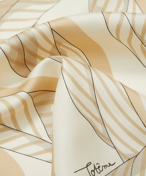 Toteme - Knotted Monogram Silk Scarf image number 3