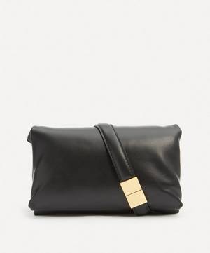 Prisma Small Black Leather Shoulder Bag