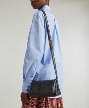 Marni - Prisma Small Black Leather Shoulder Bag image number 0
