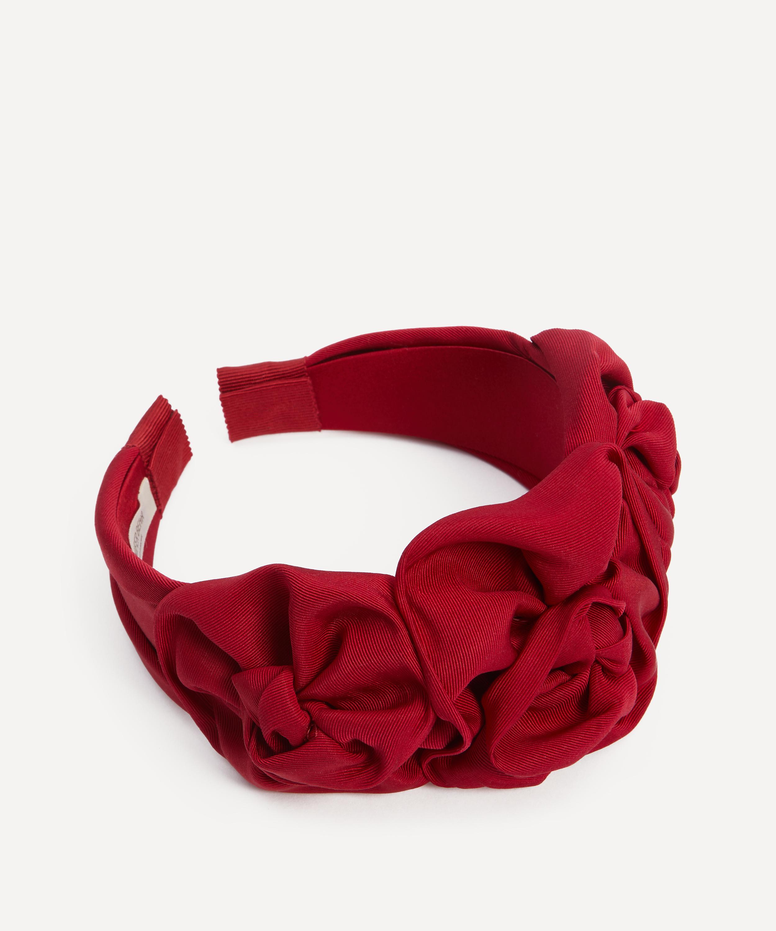 Jennifer Behr - Triple Rosette Silk Faille Headband image number 1