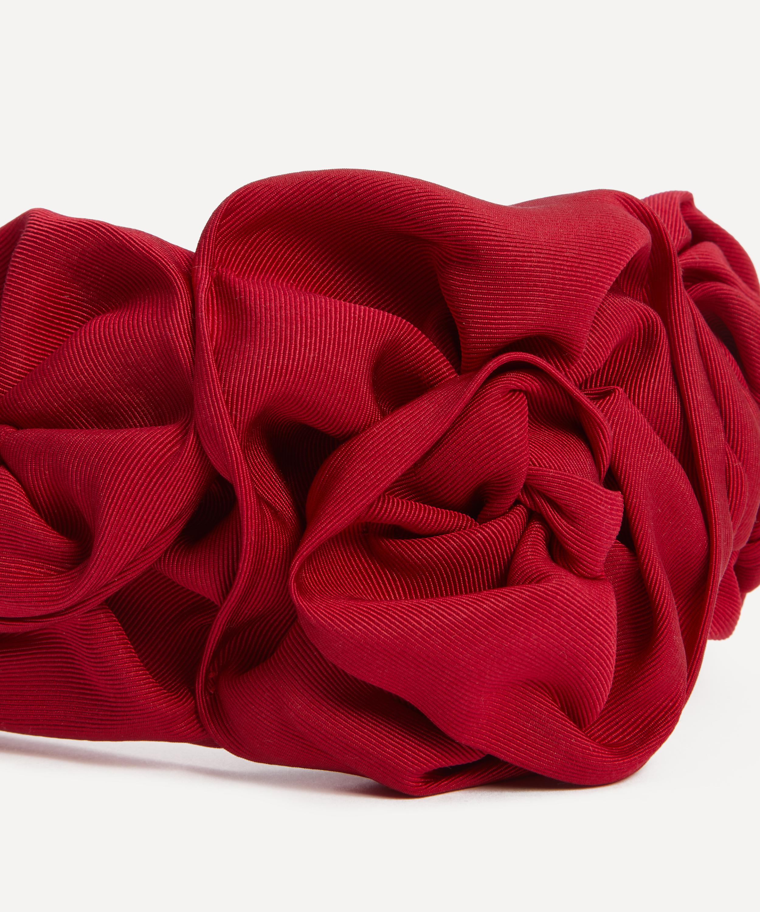 Jennifer Behr - Triple Rosette Silk Faille Headband image number 2