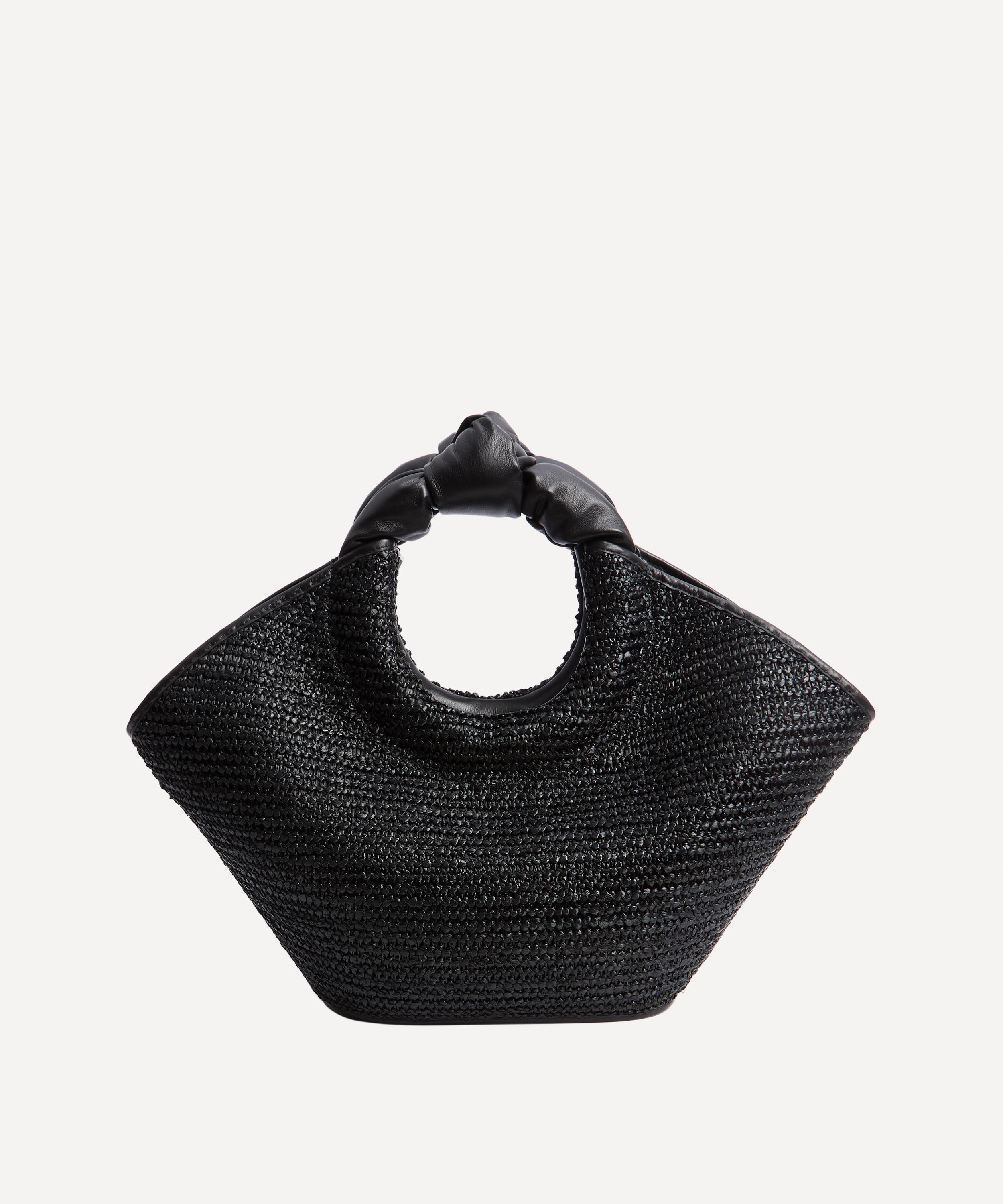 HEREU - Castell Leather and Raffia Tote Bag image number 0