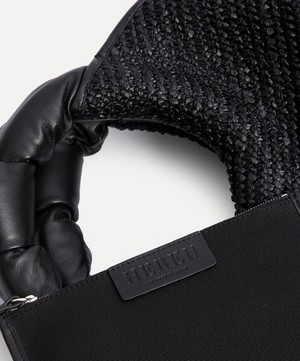 HEREU - Castell Leather and Raffia Tote Bag image number 3