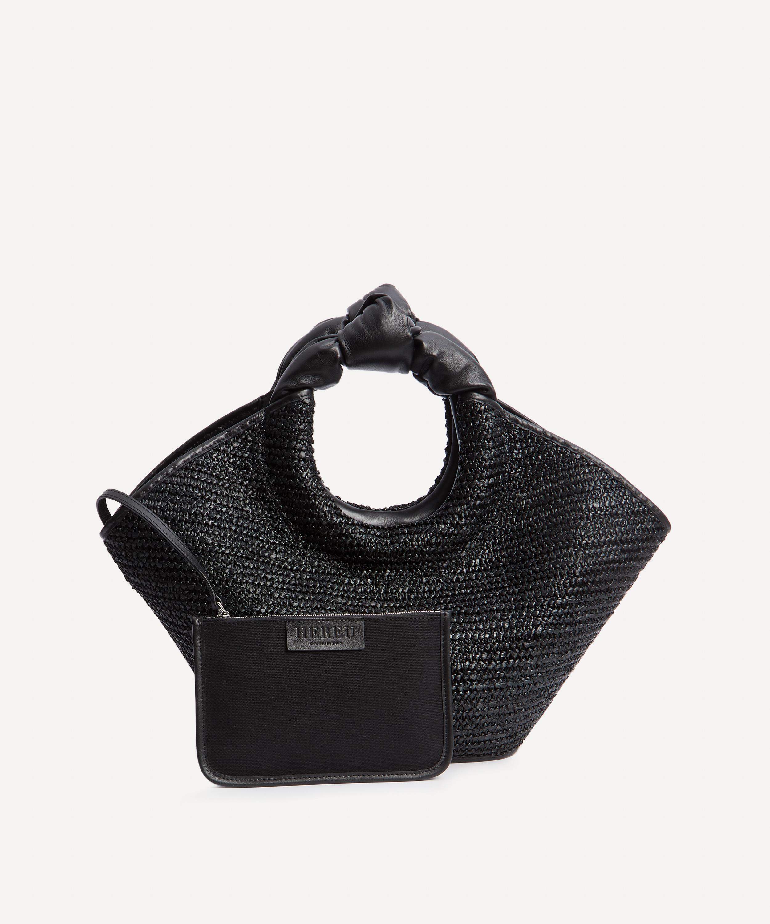 HEREU - Castell Leather and Raffia Tote Bag image number 5