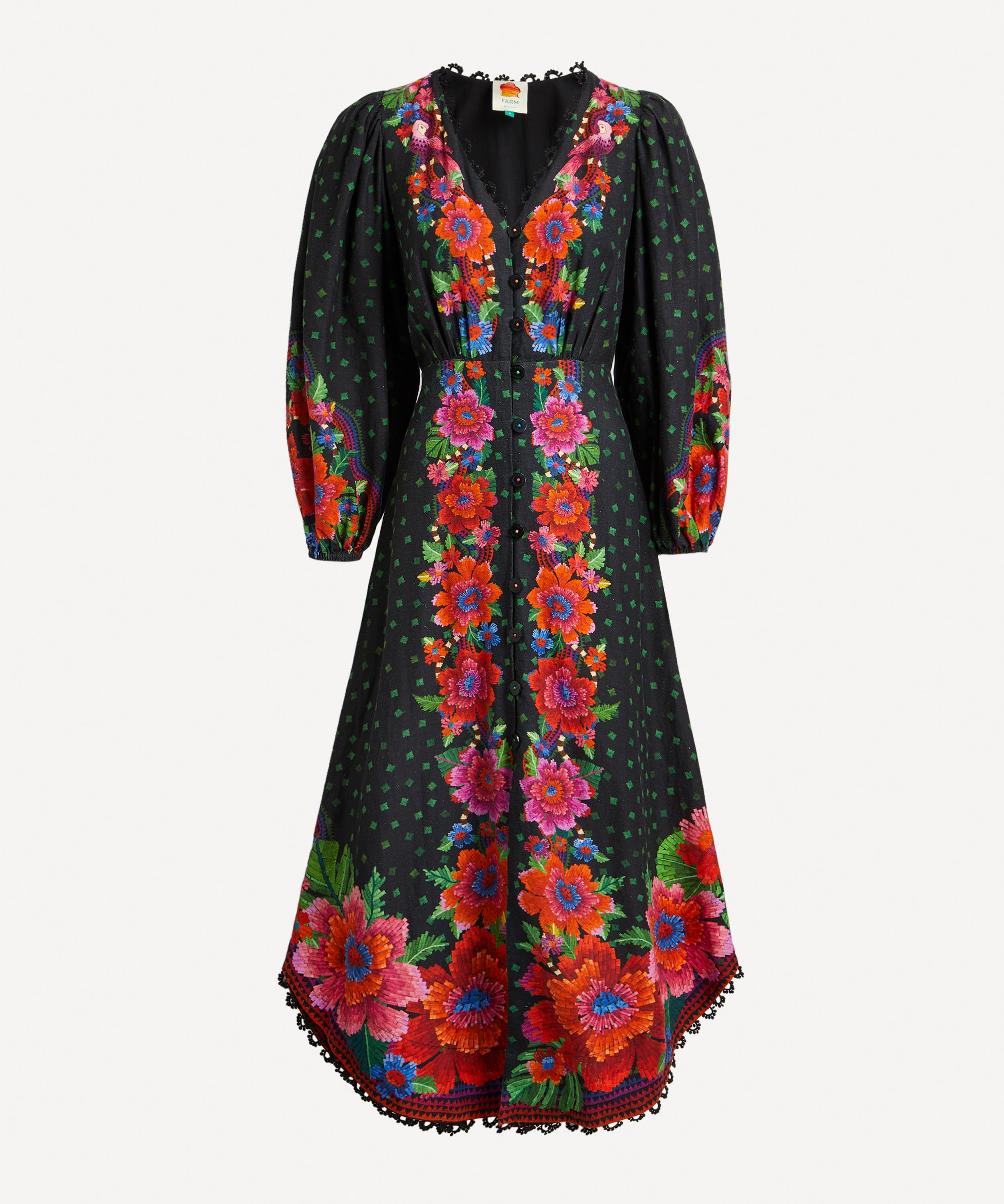 FARM Rio - Black Blooming Garden Dress image number 0