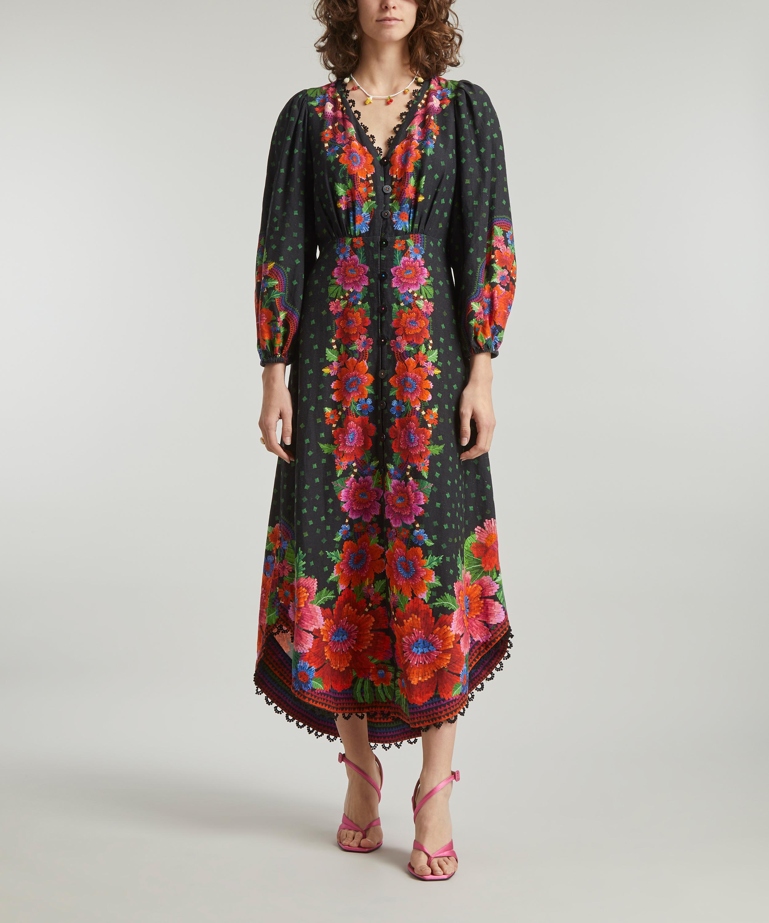 FARM Rio - Black Blooming Garden Dress image number 2
