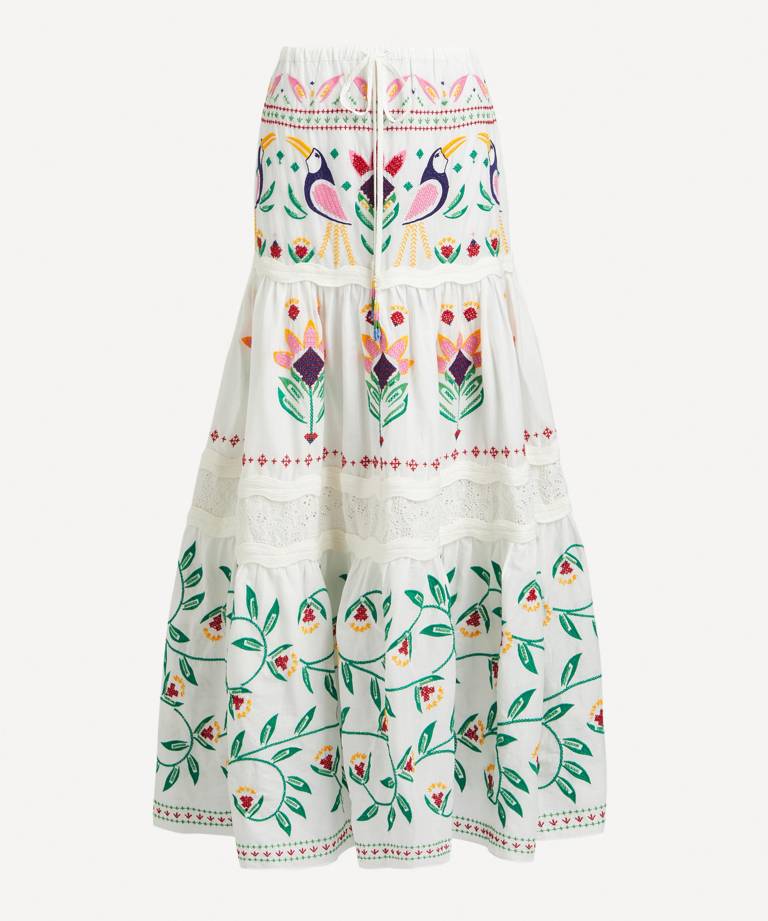 Summer Garden Embroidered Maxi Skirt – Penfield Collective