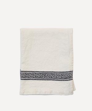 Astier de Villatte - Grecque 75x45cm Linen Black Tea Towel image number 0