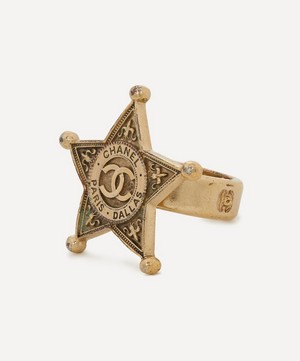 Dress Box - 2014 Chanel Light-Gilt And Sheriff Star Ring image number 1