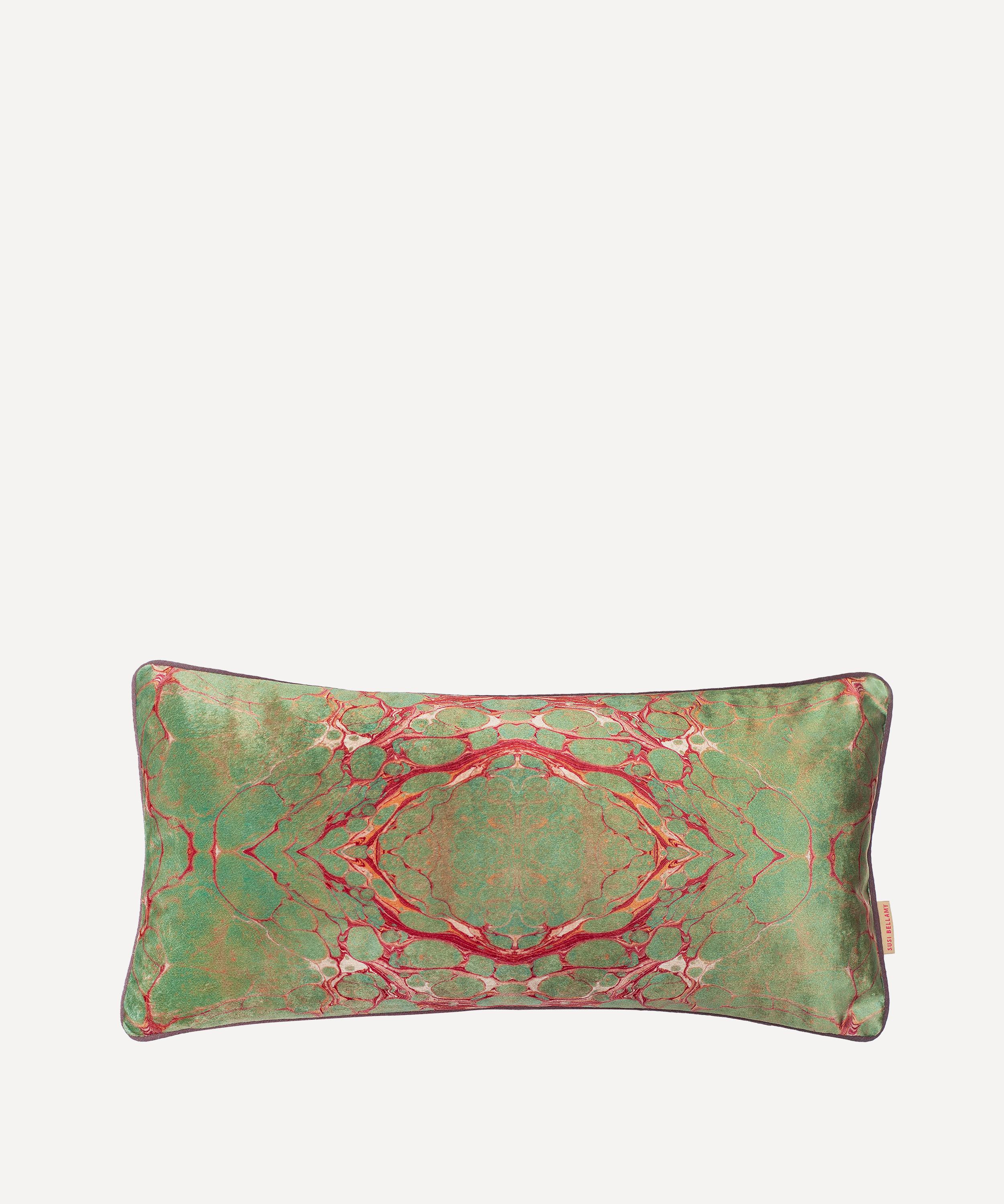 Susi Bellamy - Marbled Velvet Oblong Cushion