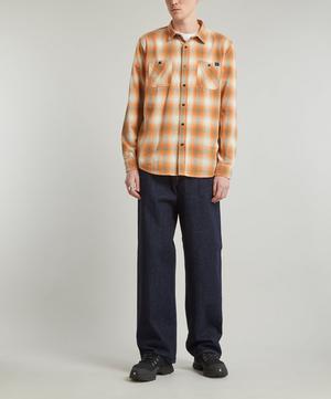 Edwin - Labour Orange Check Flannel Shirt image number 1