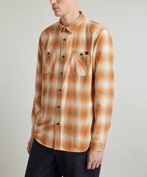 Edwin - Labour Orange Check Flannel Shirt image number 2