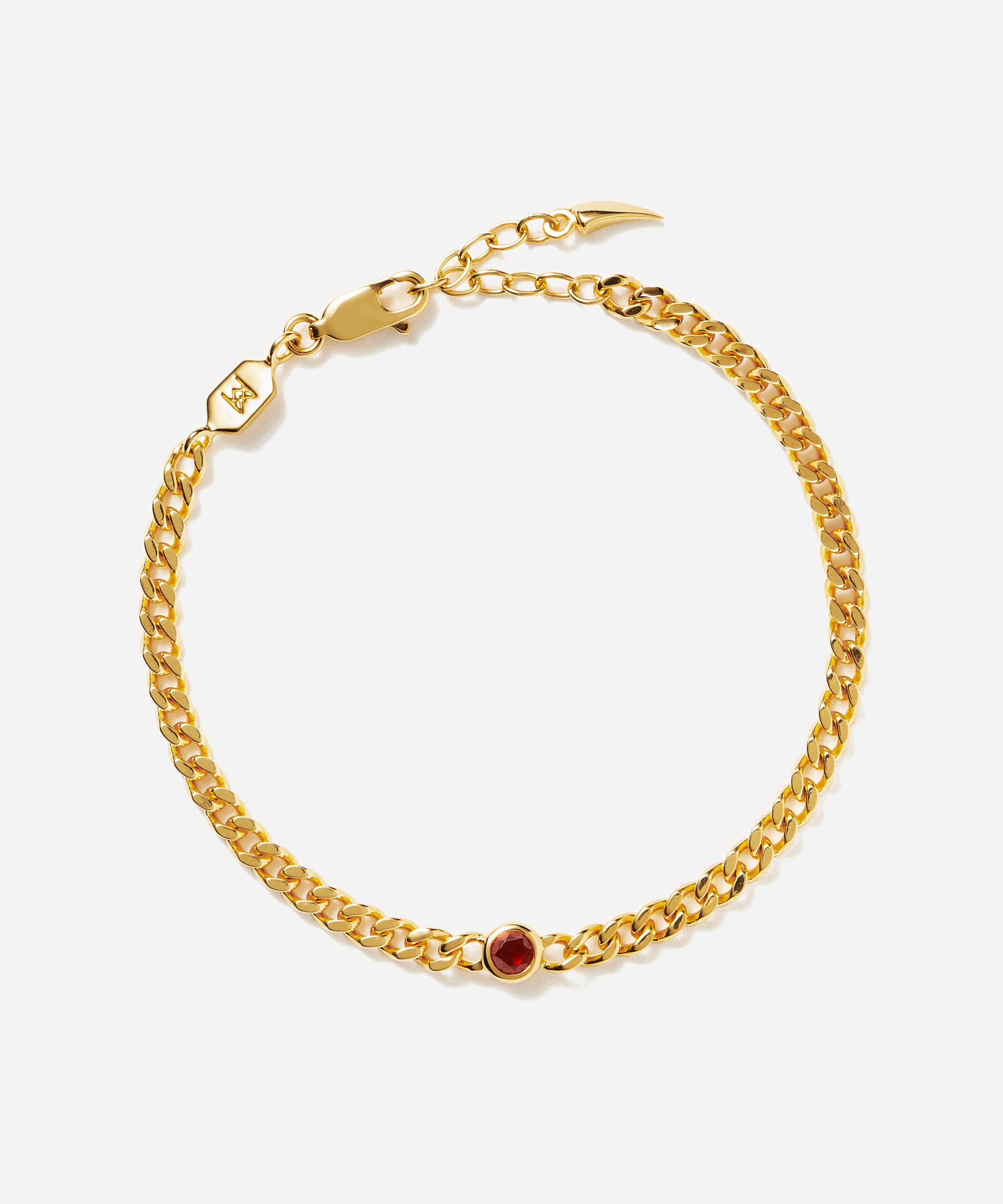 Missoma - 18ct Gold-Plated Vermeil Silver January Birthstone Chain Bracelet image number 0