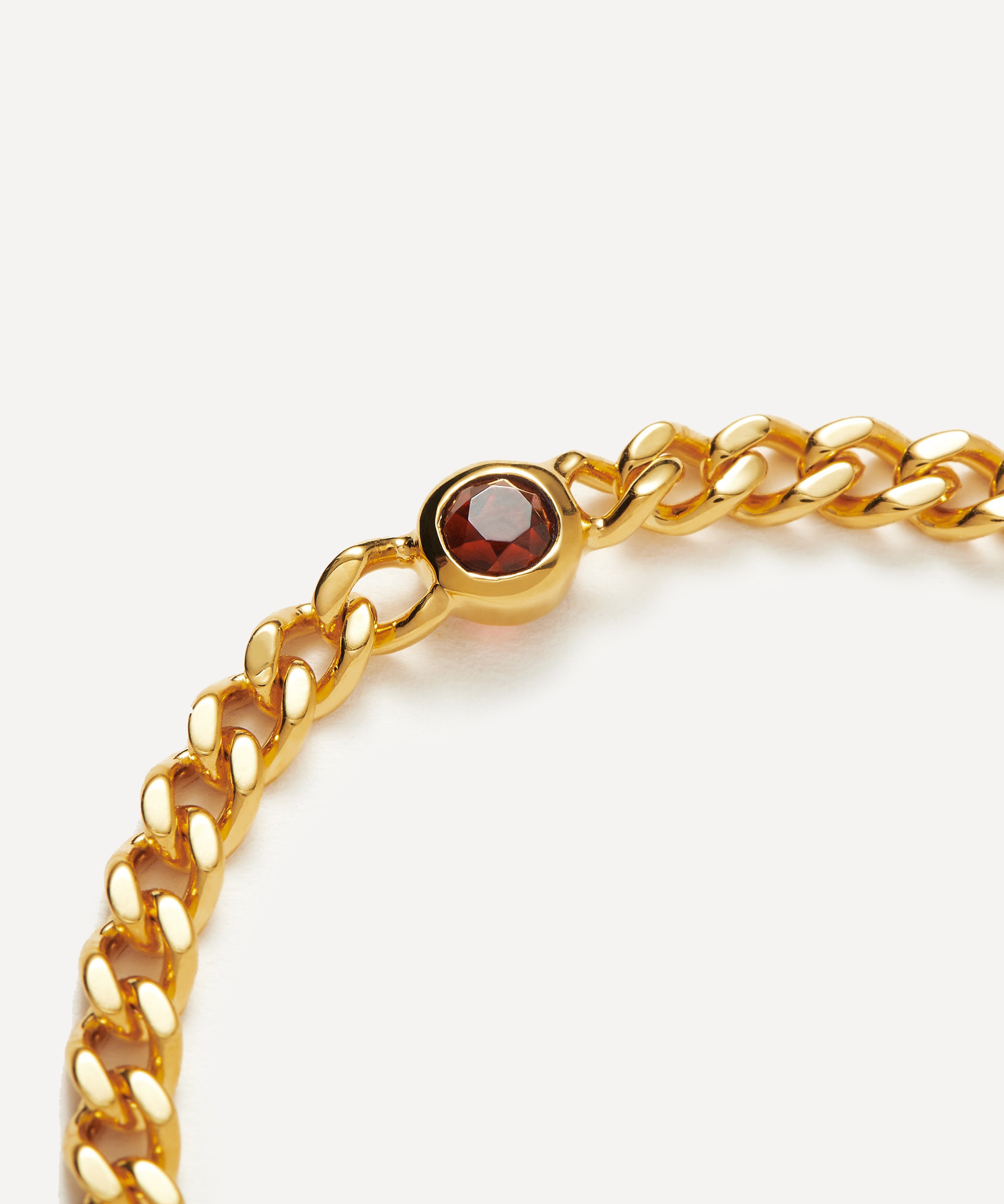 Missoma - 18ct Gold-Plated Vermeil Silver January Birthstone Chain Bracelet image number 2