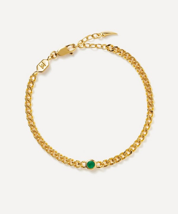 Missoma - 18ct Gold-Plated Vermeil Silver May Birthstone Chain Bracelet