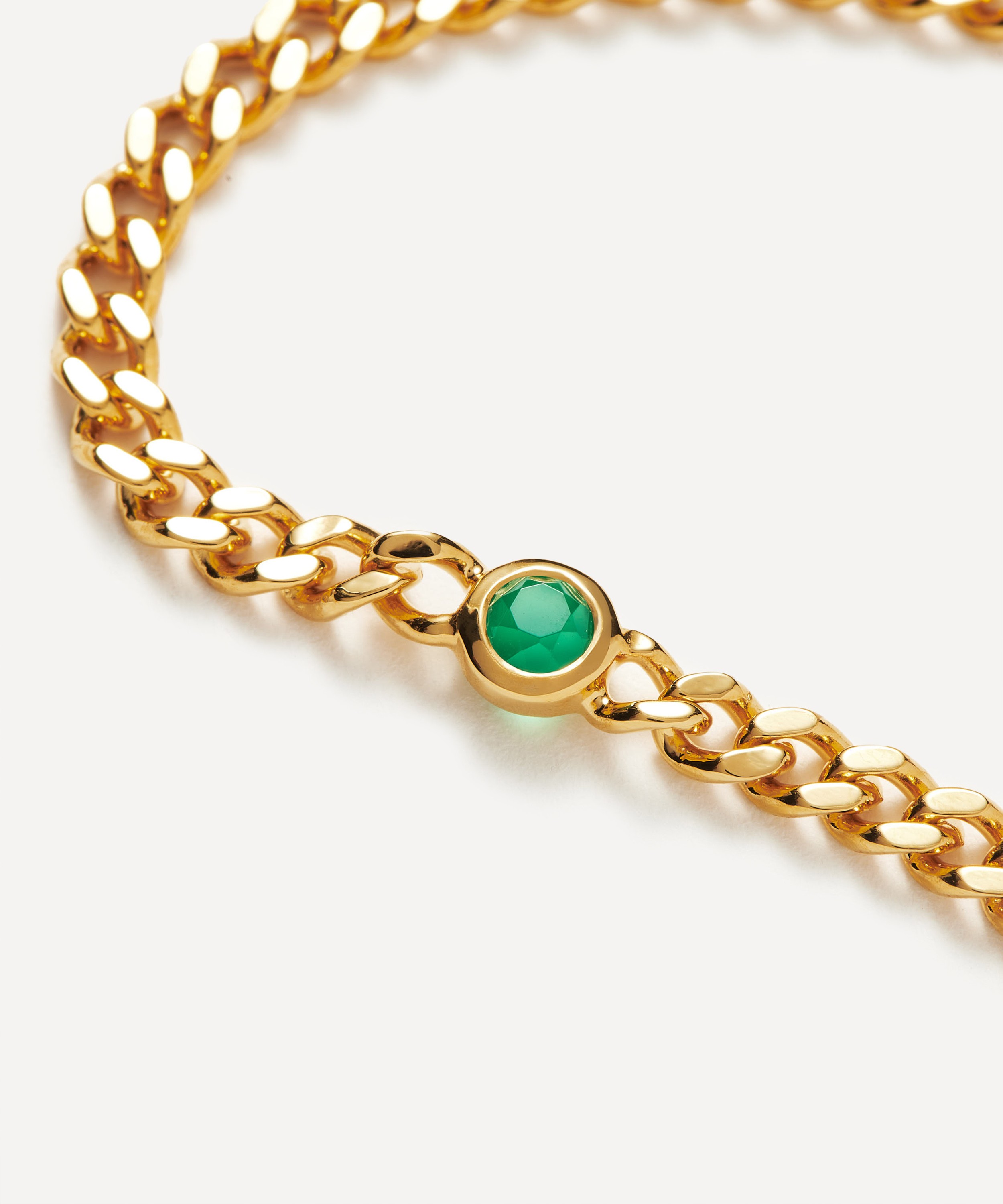 Missoma - 18ct Gold-Plated Vermeil Silver May Birthstone Chain Bracelet image number 2