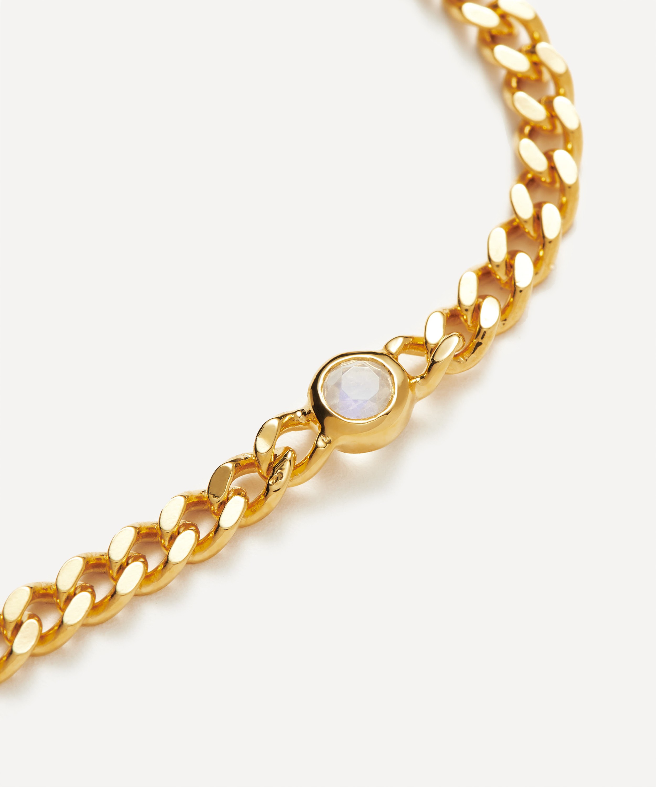 Missoma - 18ct Gold-Plated Vermeil Silver June Birthstone Chain Bracelet image number 2