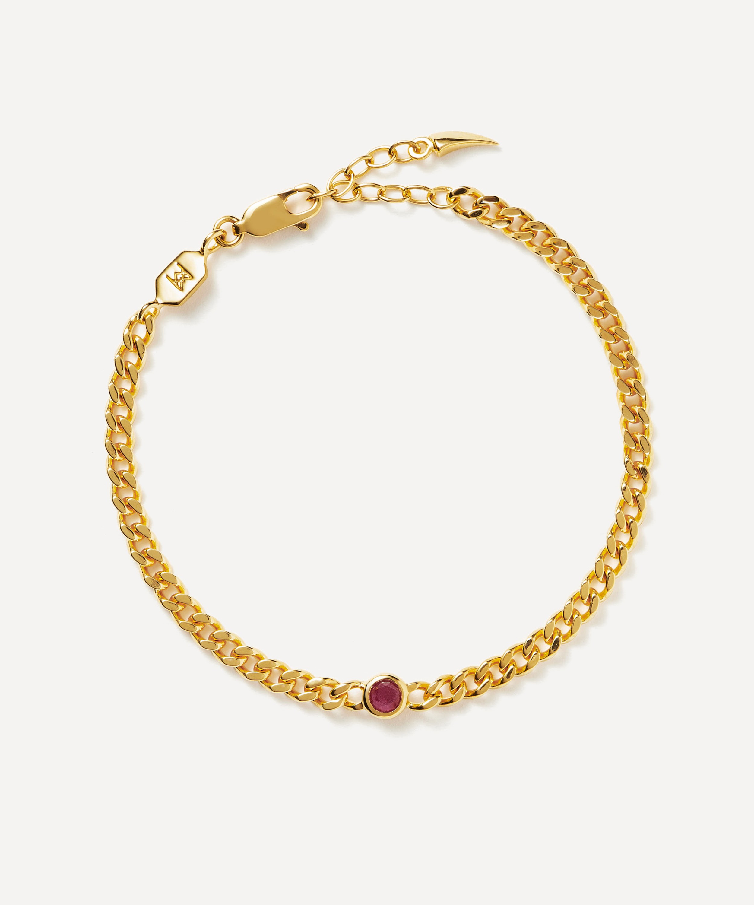 Missoma - 18ct Gold-Plated Vermeil Silver July Birthstone Chain Bracelet image number 0