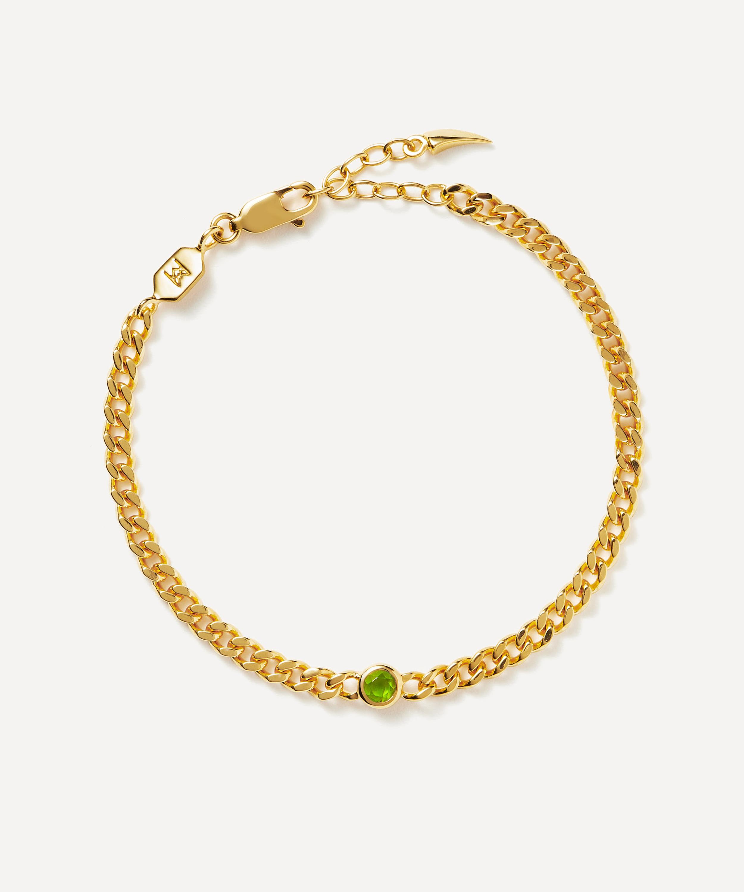 Missoma - 18ct Gold-Plated Vermeil Silver August Birthstone Chain Bracelet image number 0