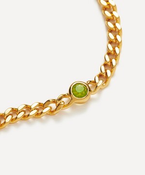Missoma - 18ct Gold-Plated Vermeil Silver August Birthstone Chain Bracelet image number 2