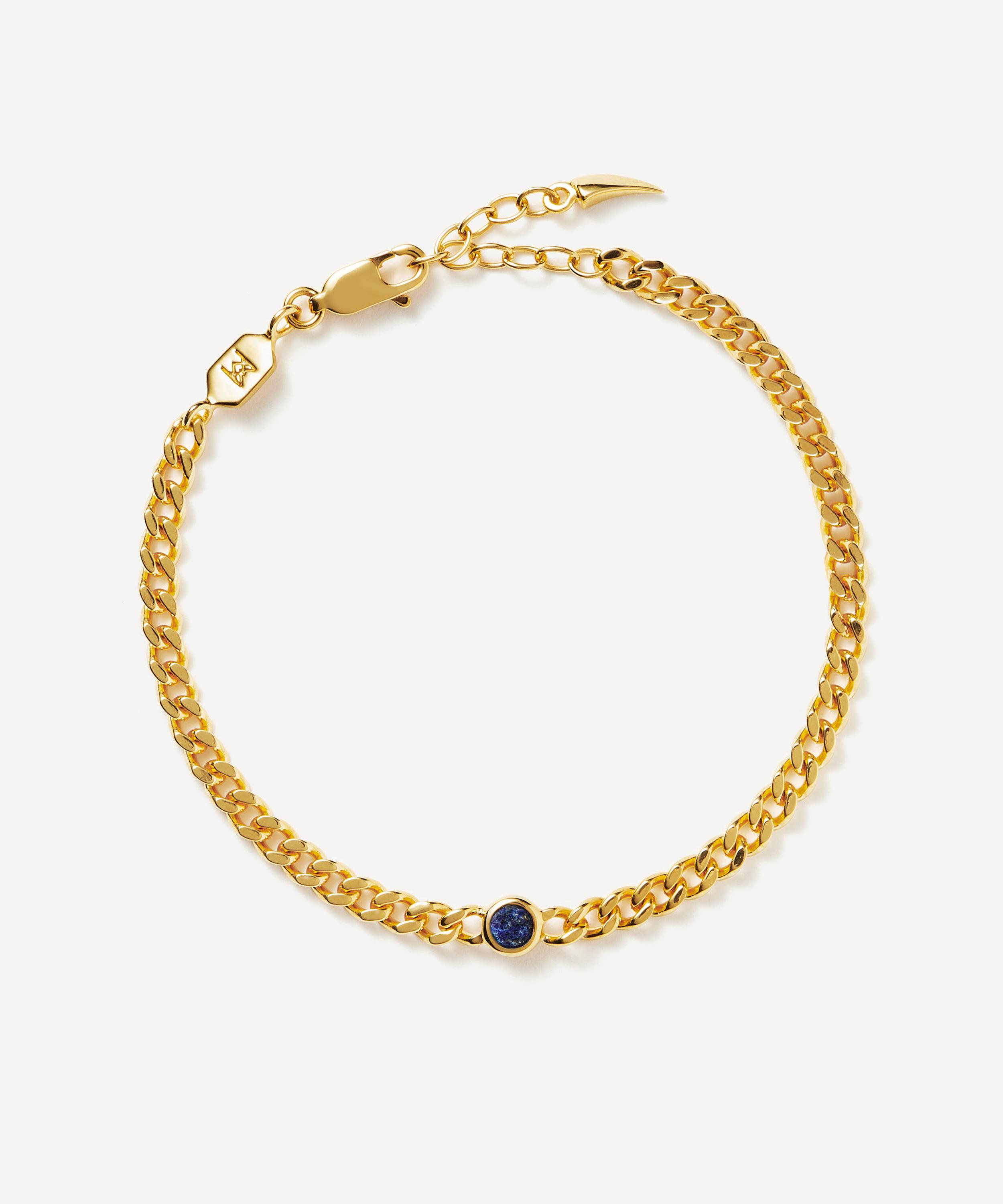 Missoma - 18ct Gold-Plated Vermeil Silver September Birthstone Chain Bracelet image number 0