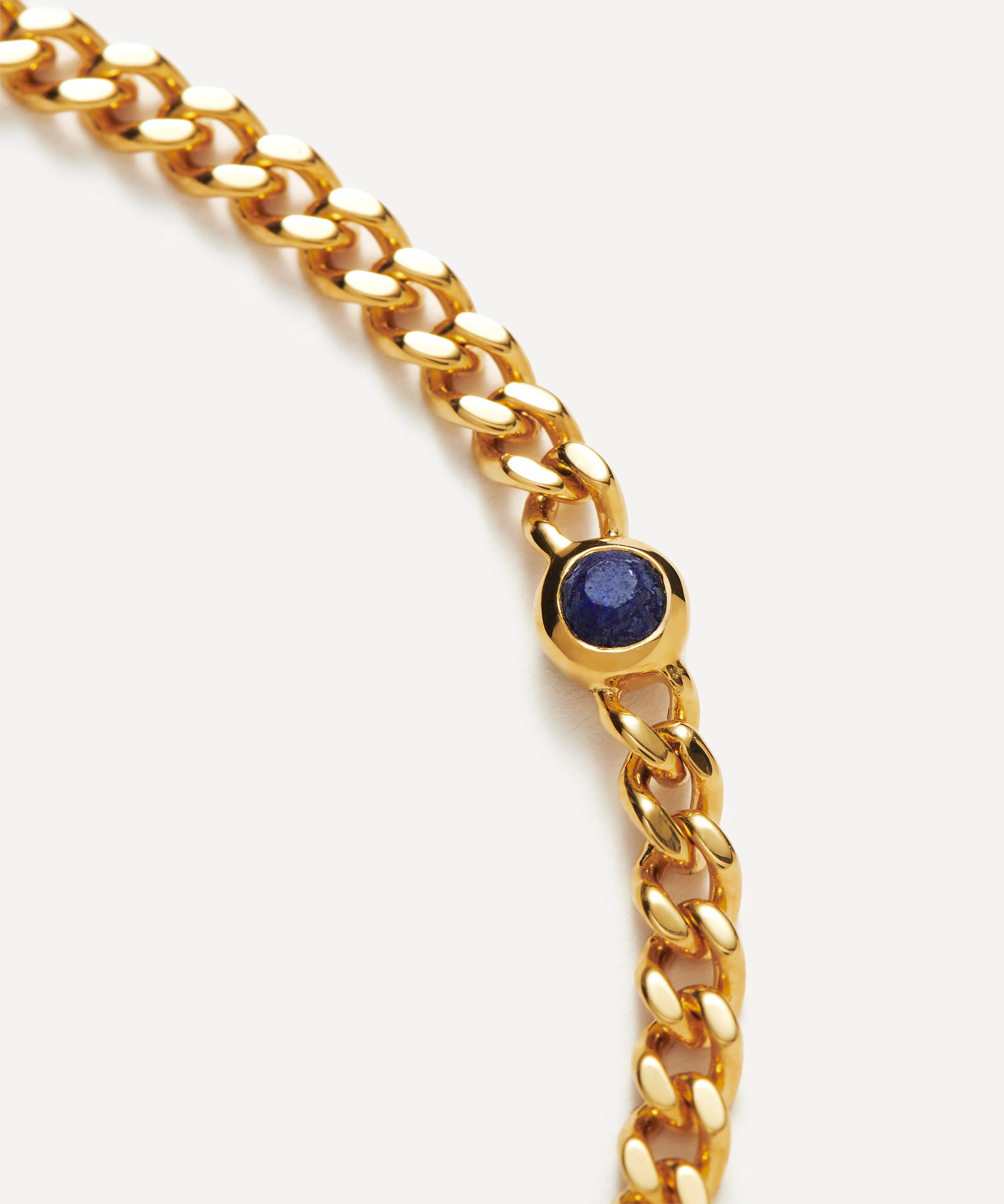 Missoma - 18ct Gold-Plated Vermeil Silver September Birthstone Chain Bracelet image number 2