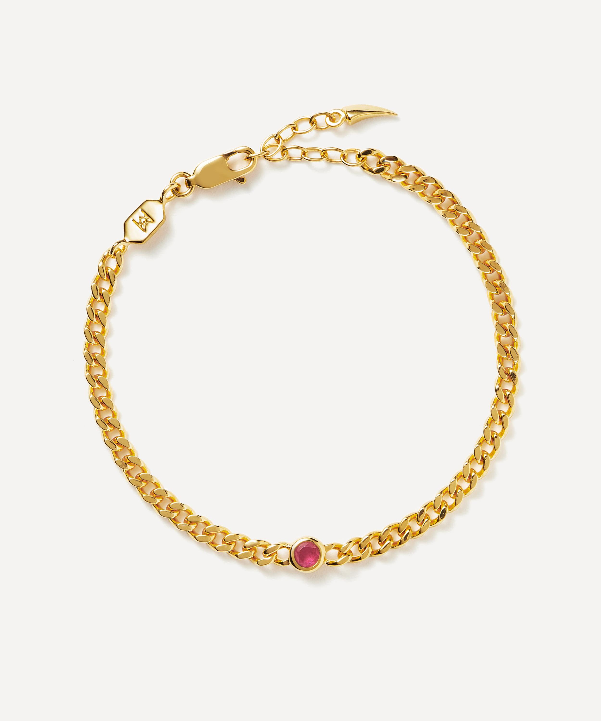 Missoma - 18ct Gold-Plated Vermeil Silver October Birthstone Chain Bracelet image number 0