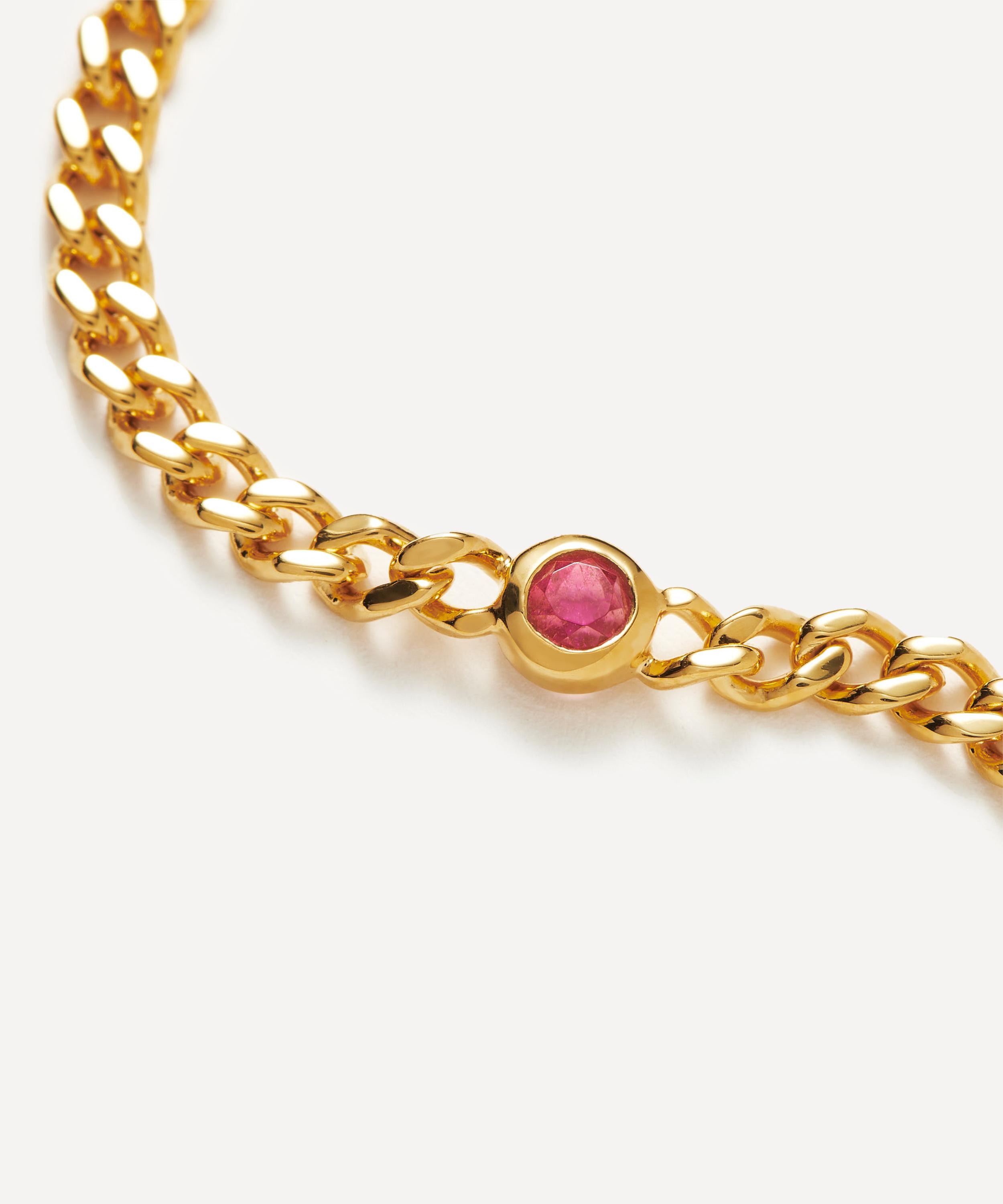 Missoma - 18ct Gold-Plated Vermeil Silver October Birthstone Chain Bracelet image number 2