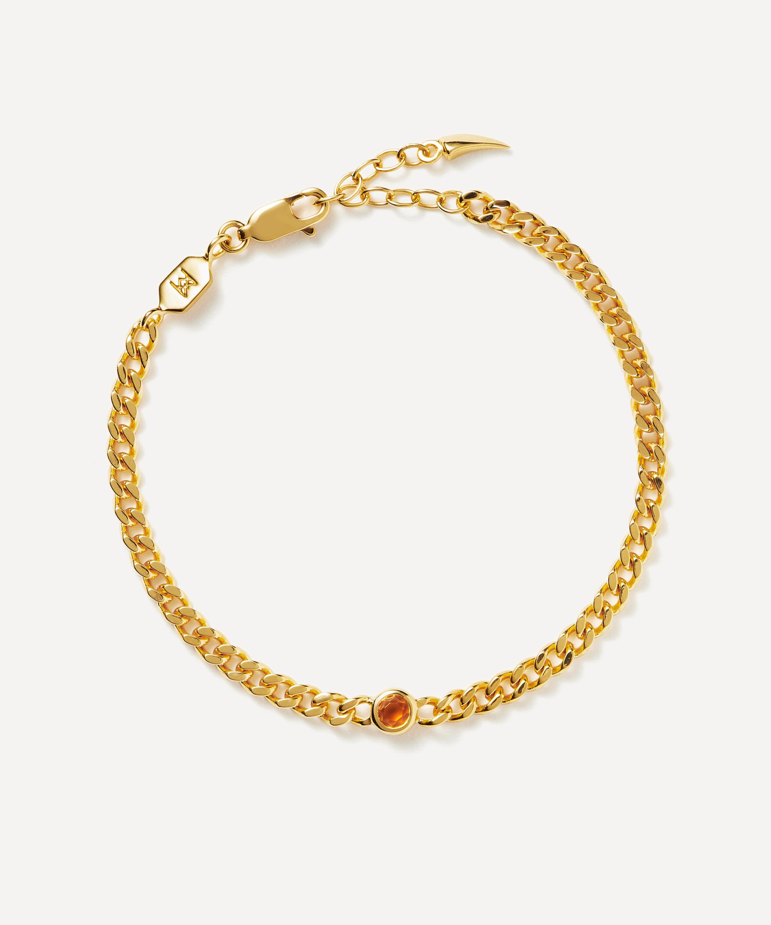 Missoma - 18ct Gold-Plated Vermeil Silver November Birthstone Chain Bracelet image number 0