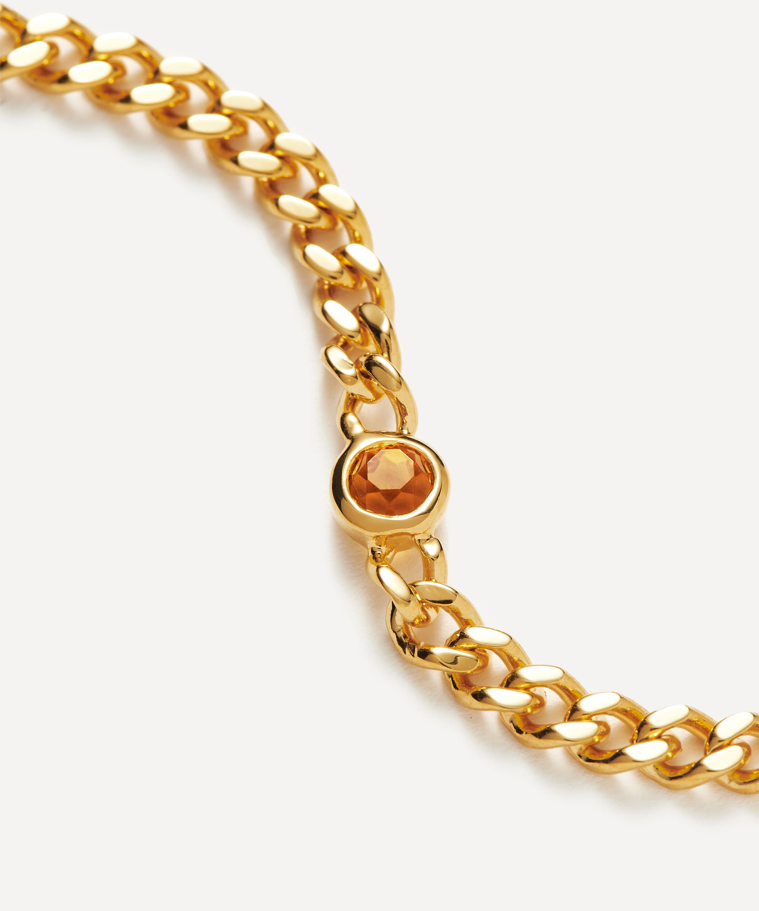 Missoma - 18ct Gold-Plated Vermeil Silver November Birthstone Chain Bracelet image number 2