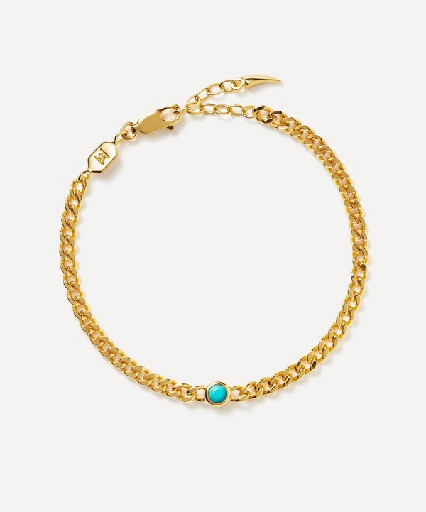 Missoma - 18ct Gold-Plated Vermeil Silver December Birthstone Chain Bracelet image number null