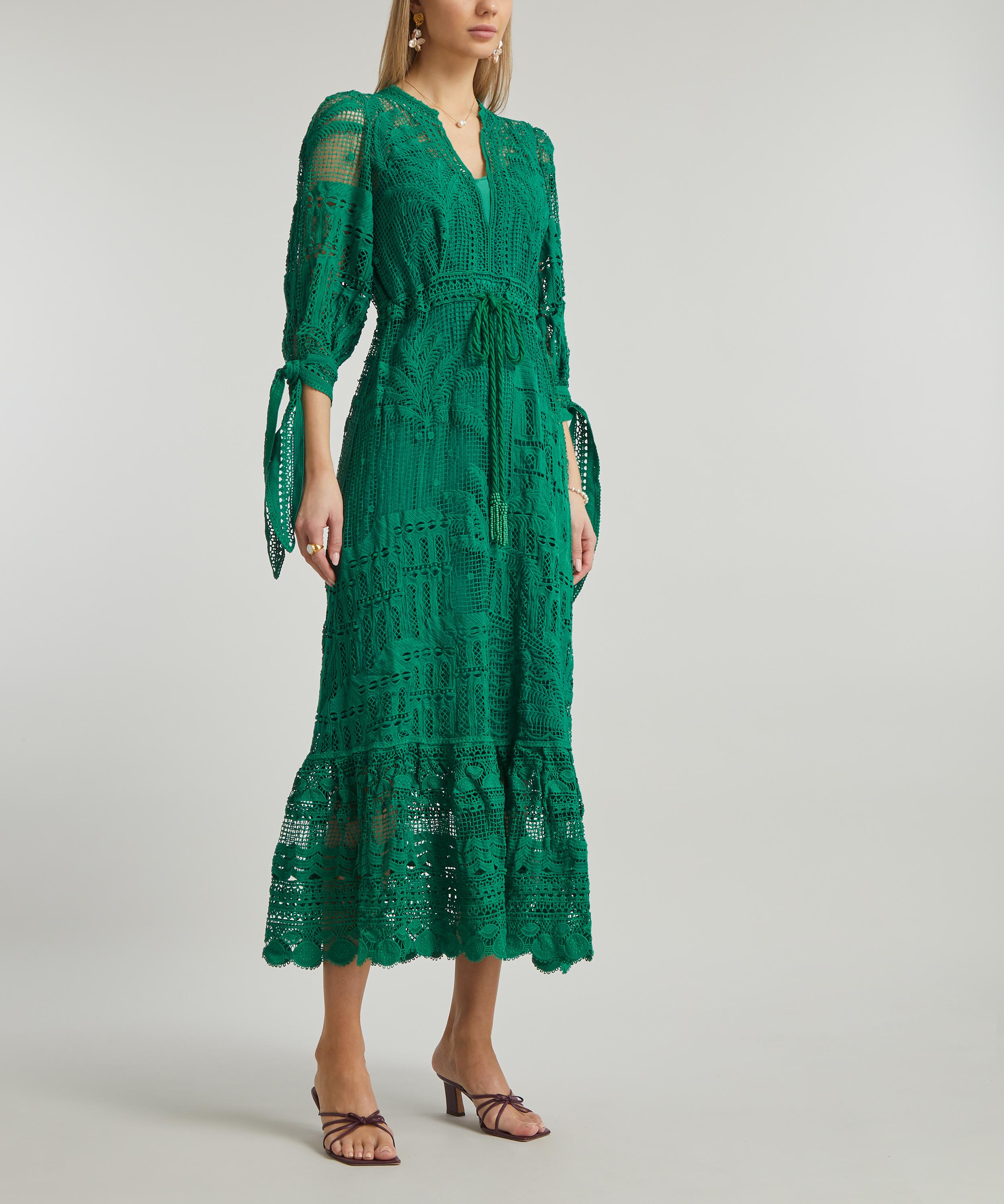 FARM Rio - Morada Boa Guipire Midi-Dress image number 2