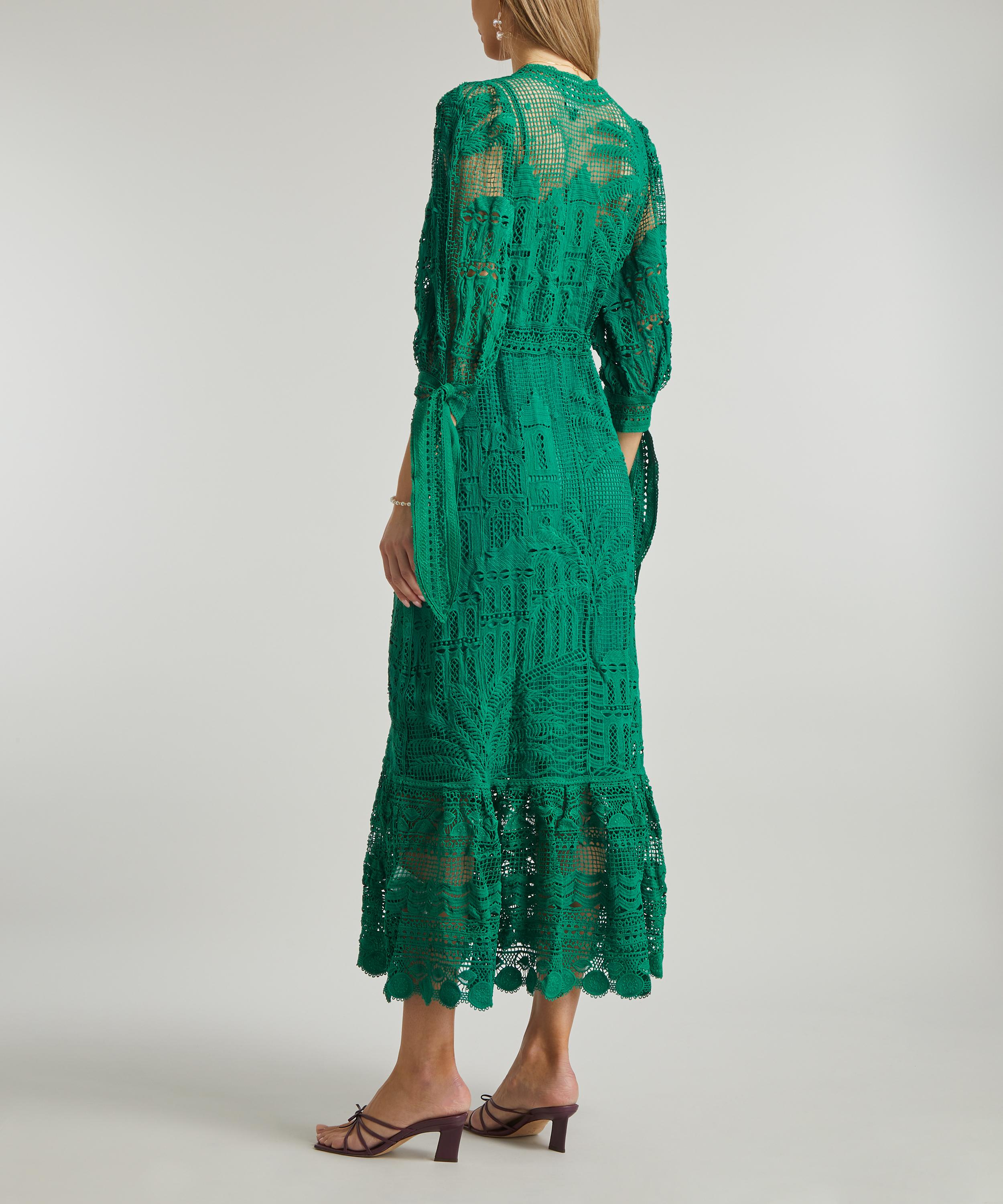 FARM Rio - Morada Boa Guipire Midi-Dress image number 3