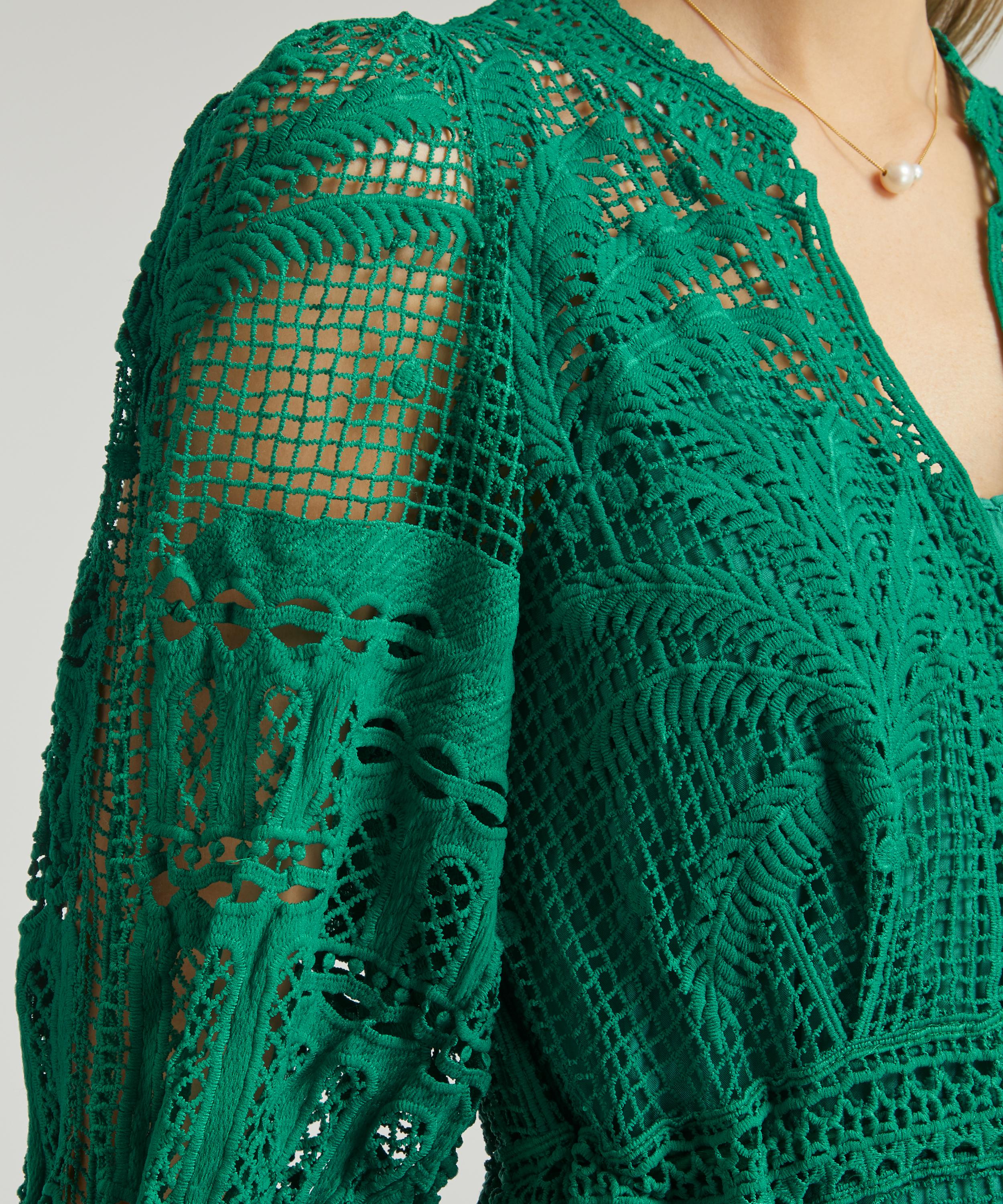 FARM Rio - Morada Boa Guipire Midi-Dress image number 4