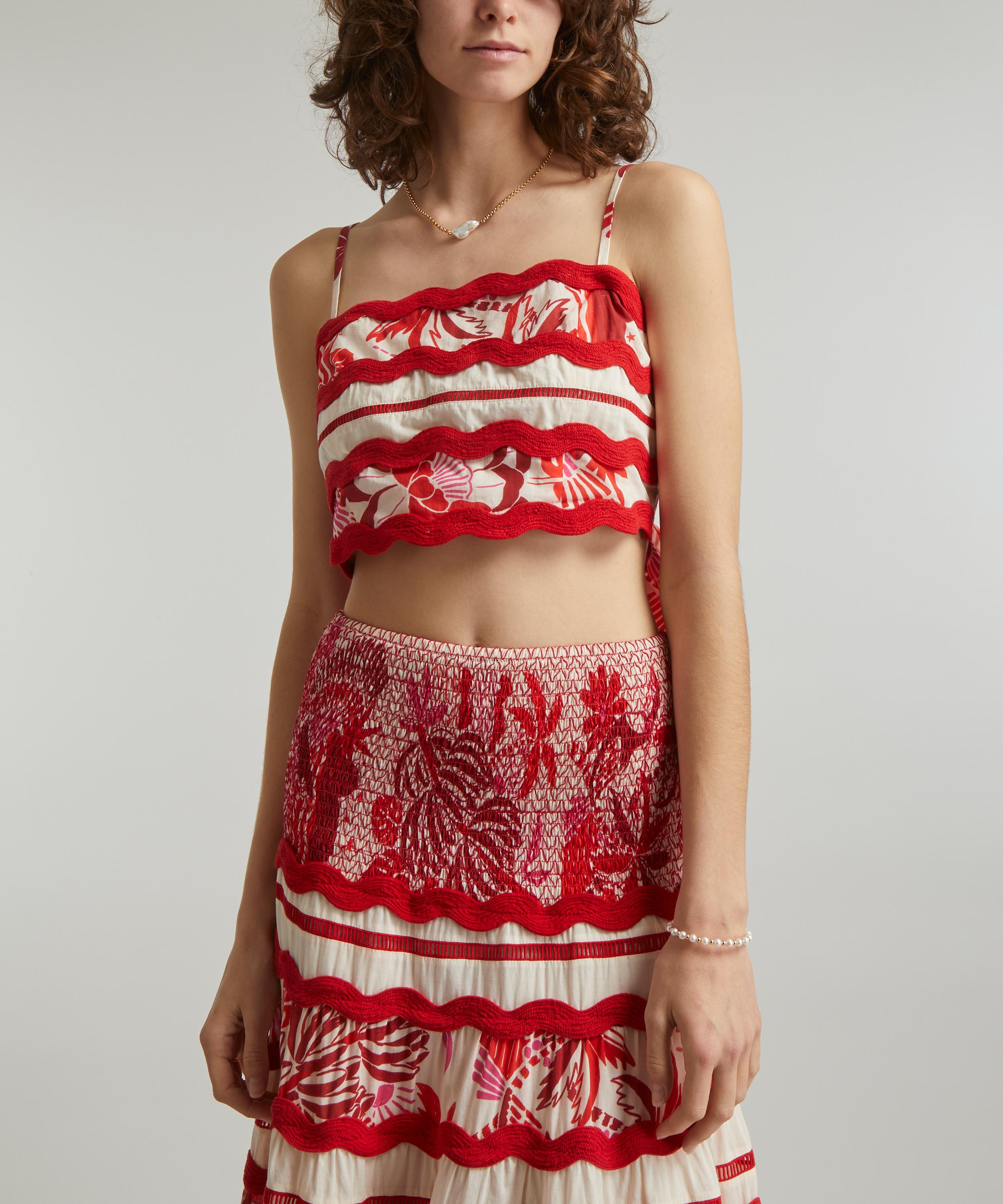 FARM Rio - Off-White Rio Tiles Crop-Top image number 2